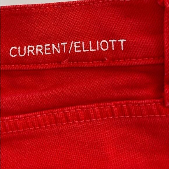 Current/Elliott Anthropologie The Kick Straight Leg Raw Hem Cropped Jeans 27 - Picture 4 of 10